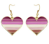 Lesbian Heart Earrings